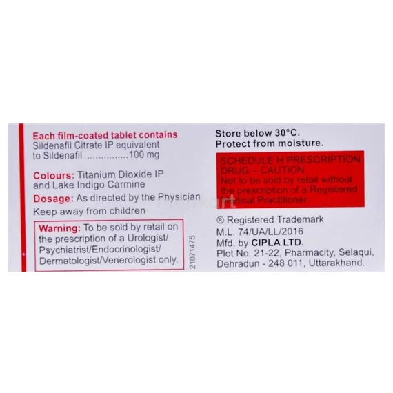 suhagra 100mg tablet 4's